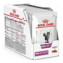 Royal Canin Rénal chat adulte 12 sachets repas bœuf de 85gr