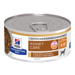 Hill's Prescription Diet K/D santé rénale mini chien adulte mijoté poulet et légumes 12 x 354gr