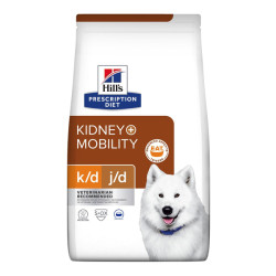 Hill's Prescription Diet K/D J/D santé rénale & articulaire chien adulte croquettes saveur original 4kg