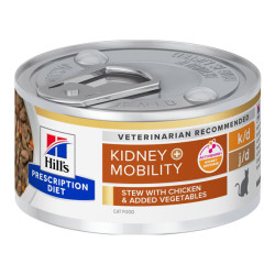 Hill's Prescription Diet K/D + Mobilité chat adulte mijoté poulet et légumes 24 x 82gr