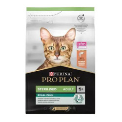 Purina Pro Plan Renal Plus chat adulte stérilisé croquettes saumon 8 x 400gr