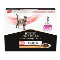 Purina Pro Plan Veterinary Diets DM St/Ox chats sachets diabétique poulet 10 x 85gr