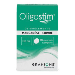 Granions Oligostim manganèse cuivre 40 comprimés