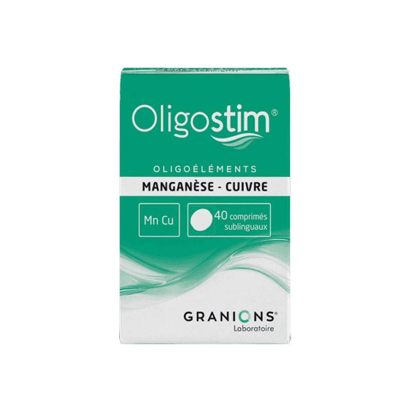 Granions Oligostim manganèse cuivre 40 comprimés