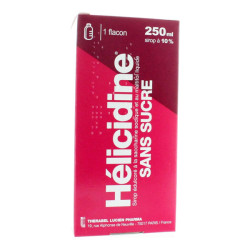 Helicidine 10 pour cent sans sucre sirop édulcoré à la saccharine 250ml