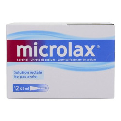 Microlax Sorbitol Citrate Et Laurilsulfoacetate De Sodium 12 Récipients Unidoses