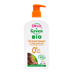 Love & Green gel lavant surgras à l'huile d'olive bio 500ml