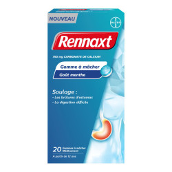 Bayer Rennaxt 750mg 20 gommes à mâcher