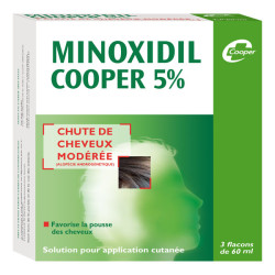 Minoxidil Cooper 5% chute de cheveux modérée 3 x 60ml