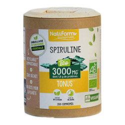 Nat&form spiruline bio 200 comprimés