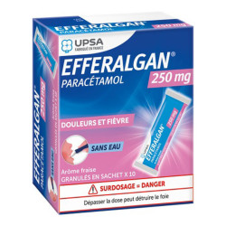 Efferalgan arôme fraise 250mg granulés 10 sachets