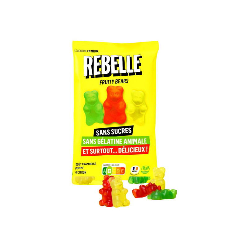 Rebelle Fruity Bears Bonbons gélifiés 50gr