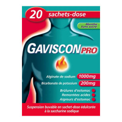 GavisconPro menthe sans sucre 10 sachets de 10ml
