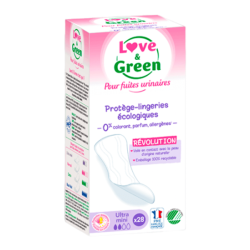 Love & Green protège-slips hypoallergéniques ultra mini 28 pièces